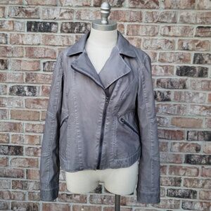 Anthropologie Hei Hei Moto Jacket Gray L